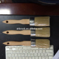 Nature bristle hair wax brush stencil paint brushes with long wooden handle